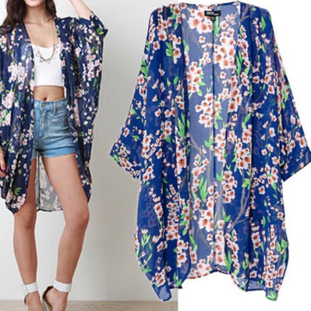 Kimono cherry blossom shawl